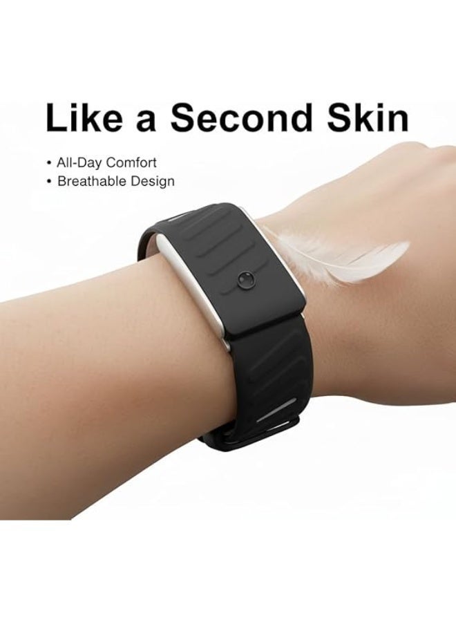 M.A&F's WHOOP 5.0 Band, Comfort Durable Silicone Wristband, Soft Silicone Sports Loop Strap for Men & Women, with U Shapped Connector (Black) - Image 4